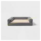 Boots & Barkley 3-Sided Bolster Dog Bed, M