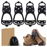Ice Cleats for Shoes and Boots, 8 Steel Studs