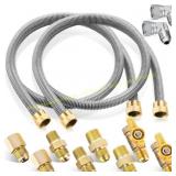 Saillong 2-Pack 48" Gas Hose Kit with Valve