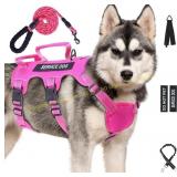 Escape Proof Dog Harness (Pink, L)