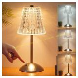 Cordless LED Table Lamp, 3-Color Silver