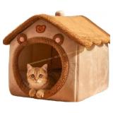 Bear Shape Cat Bed - Brown