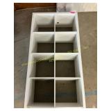 8 quartered shelving unit