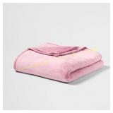 Room Essentials Plush Blanket Blush Pink