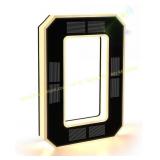 ISUNMEA 9-Inch Solar Lighted House No. 0-Black