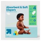 Up&Up Disposable Diapers Size 4 200ct