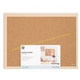 U Brands 17x23 Birch Frame Cork Bulletin Board