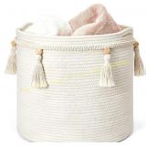 Mkono Macrame Rope Basket with Tassels