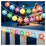 Gejoy Candy Cane String Lights 21LED 2Pcs