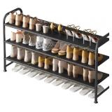 Shoe Rack 3 Tier Storage Organizer Black