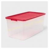 Clear 50gal Stacker Box with Lid - Brightroom  3ct