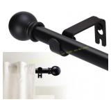 Curtain Rods 32-48" 5/8" Matte Black Set