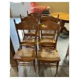 5 ct. cane seated chairs