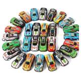 28 Pack Pull Back Cars for Kids Toy Race Cars