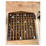 Display Case with Thimbles