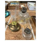 Lot of Various Oil Lamps