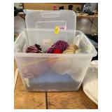 Tote of Assorted Yarn
