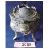 Vintage Art Nouveau metal jewelry box