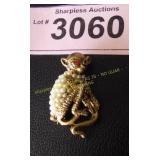 Vintage broach in shape of monkey