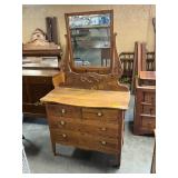 Oak dresser with mirror