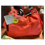 Orange Nylon Shoulder Bag