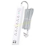 Surge Protector Power Strip with USB-C Outlets