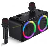 Portable Karaoke Machine with 2 mics