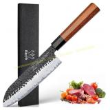 Santoku Knife 7"   Hand Forged Steel Knife