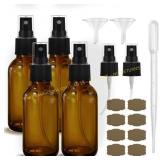 GIVAMEIHF Amber Spray Bottles, 4oz, Set of 4