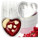 Heart Shaped Cake Pans with Lids 100 ml
