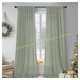 Sage Green Curtains 96" 2 Panels Linen