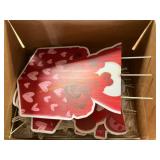 Valentines thymed yard art