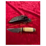 Damascus Knife with Sheath