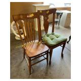 2 ct. oak dining chairs