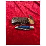 Damascus Pocket Knife with Sheath