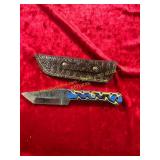 Damascus Knife with Sheath