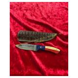 Damascus Knife with Sheath