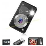 Digital Camera 1080P HD Point-and-Shoot Black