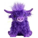 Purple Highland Cow Plush Toy 10" Doll