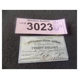 Rare 1861 Civil War confederate states $500 bond