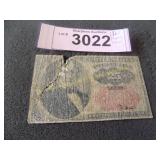 1861 fractional currency twenty five cents