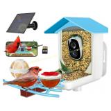 Bird Feeder Camera 64GB Solar 2K HD Blue