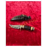 Damascus Knife with Sheath