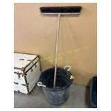 Push broom, plastic tube with handles