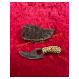 Damascus Knife with Sheath