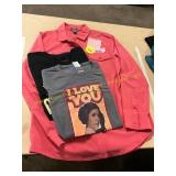 Womens Size S Button Down + 2ct Graphic T s