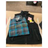 Men s Size M Plaid Button Down + Fleece Vest