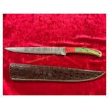 Damascus Knife with Sheath