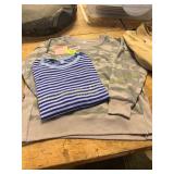 Womens L Striped Sweater + Active Pullover