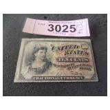 Rare 1869 fractional currency fourth issue